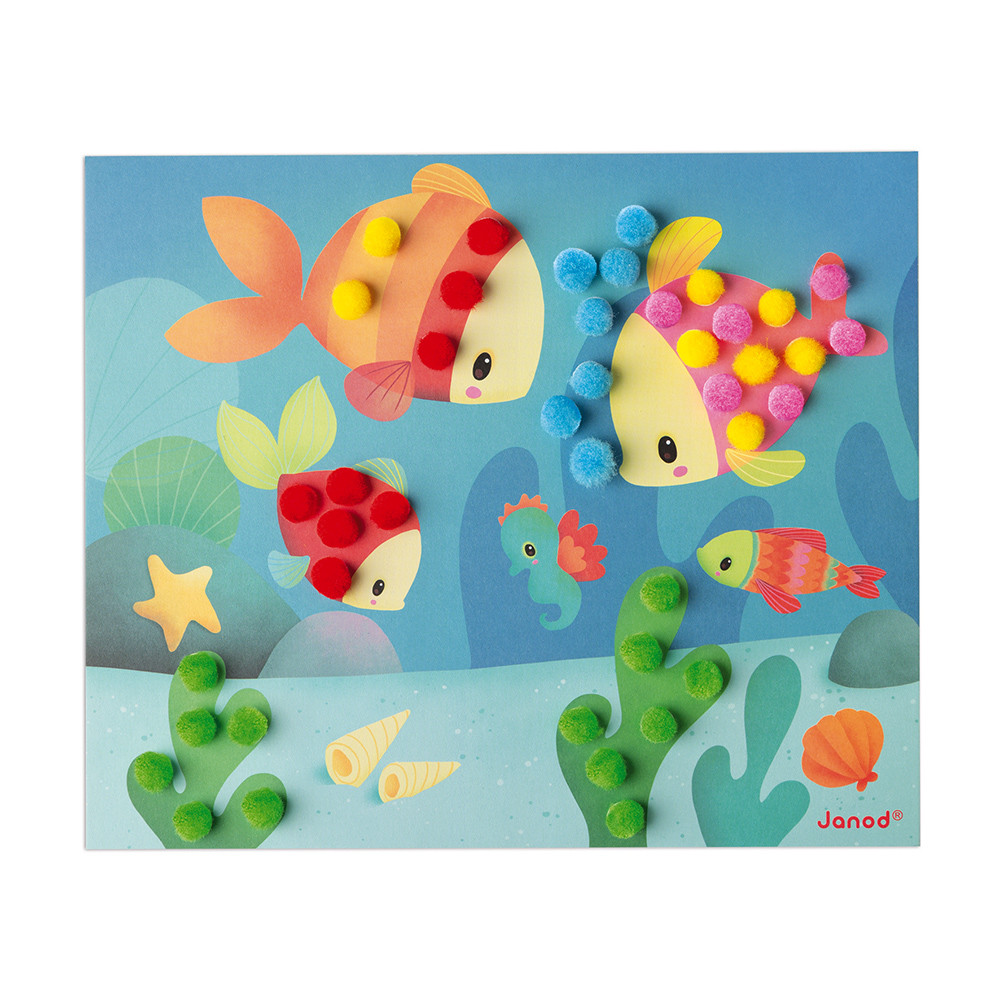 quadretti con pompom