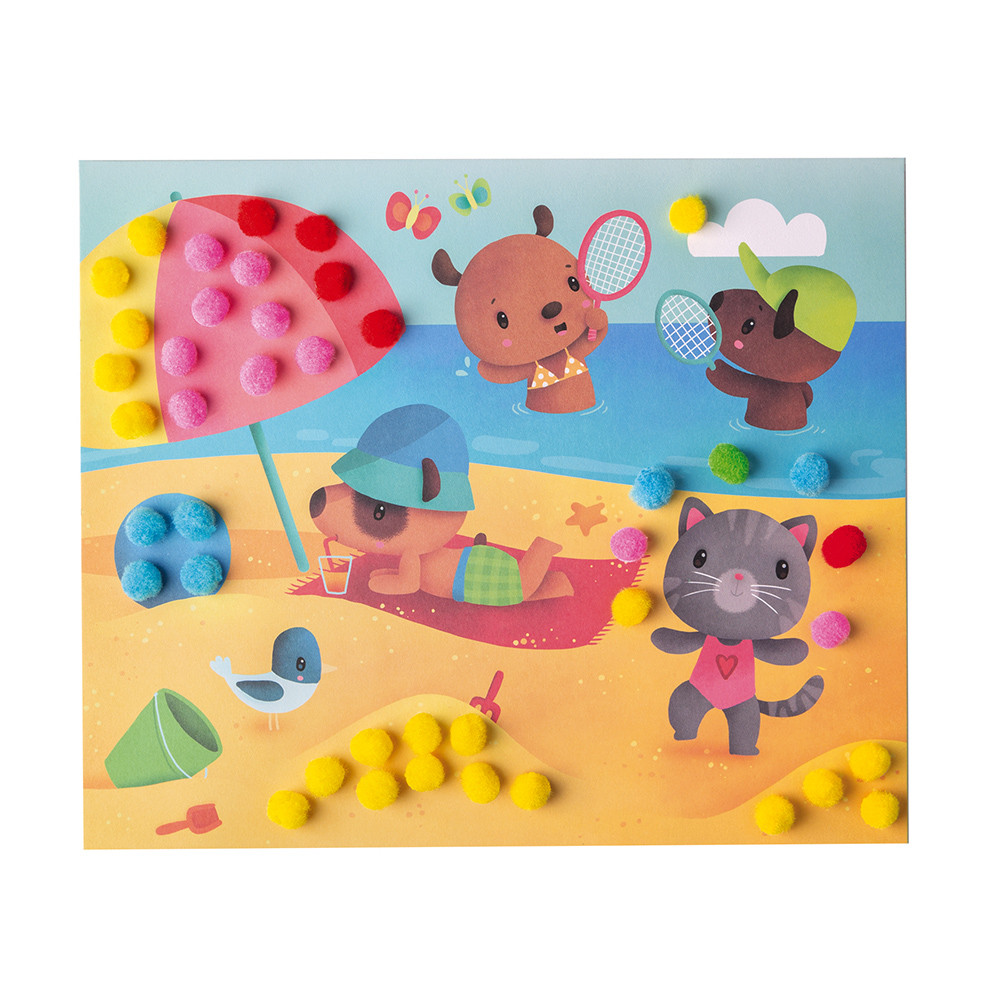 quadretti con pompom