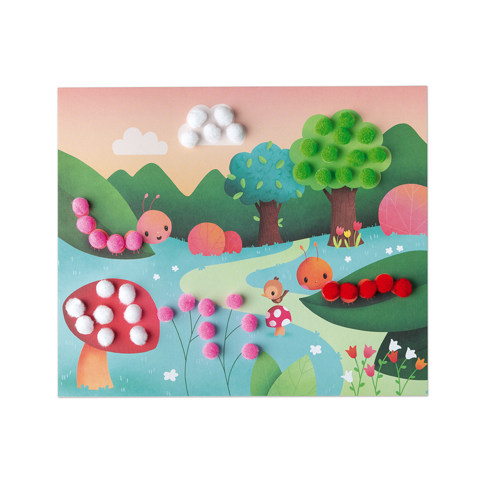 quadretti con pompom