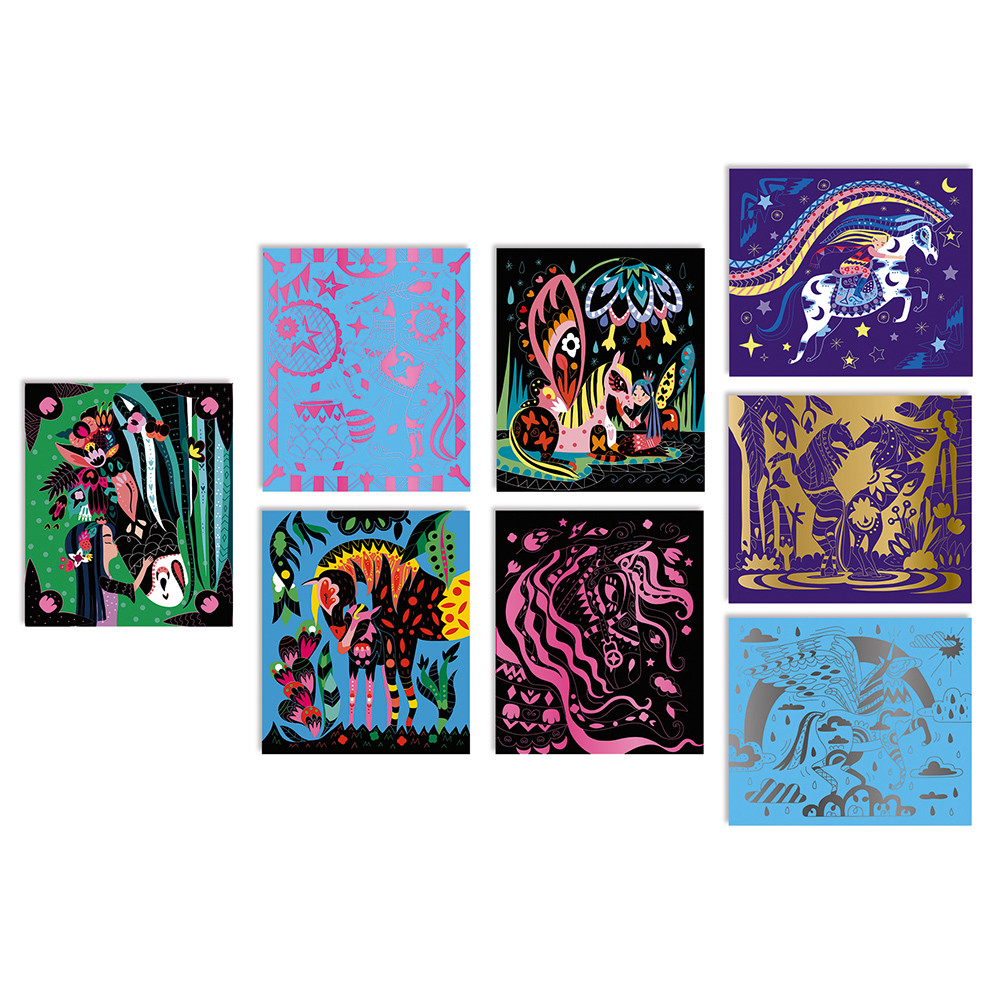 scratch art cavalli e unicorni