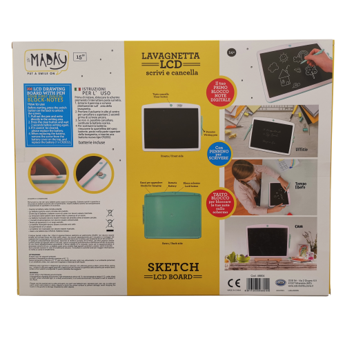 lavagnetta Sketch LCD scrivi e cancella 15&quot;