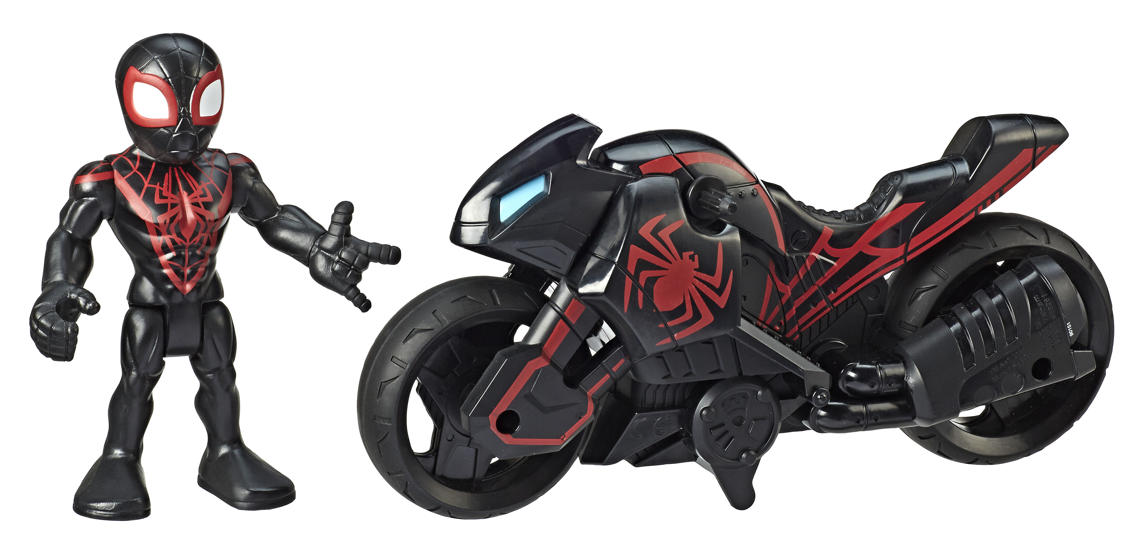 Spiderman Kid Arachnid con moto