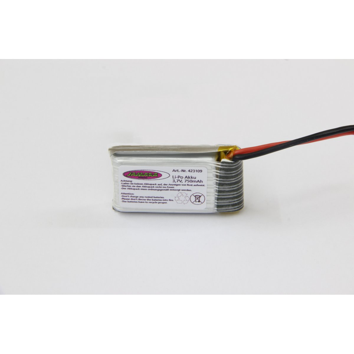 batteria Lipo 3,7v 750mah 2,77Wh BEC