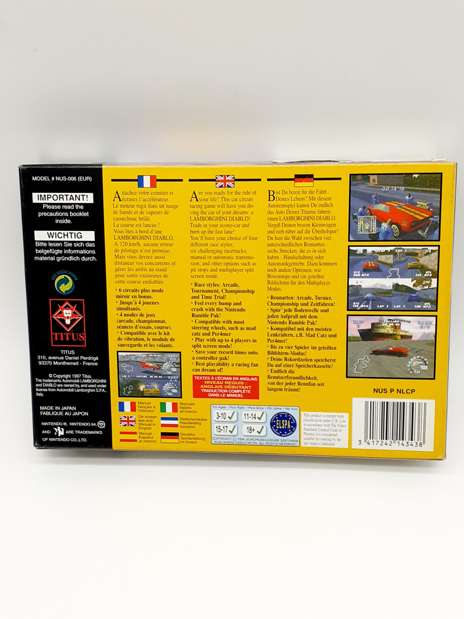 Automobili Lamborghini per nintendo 64