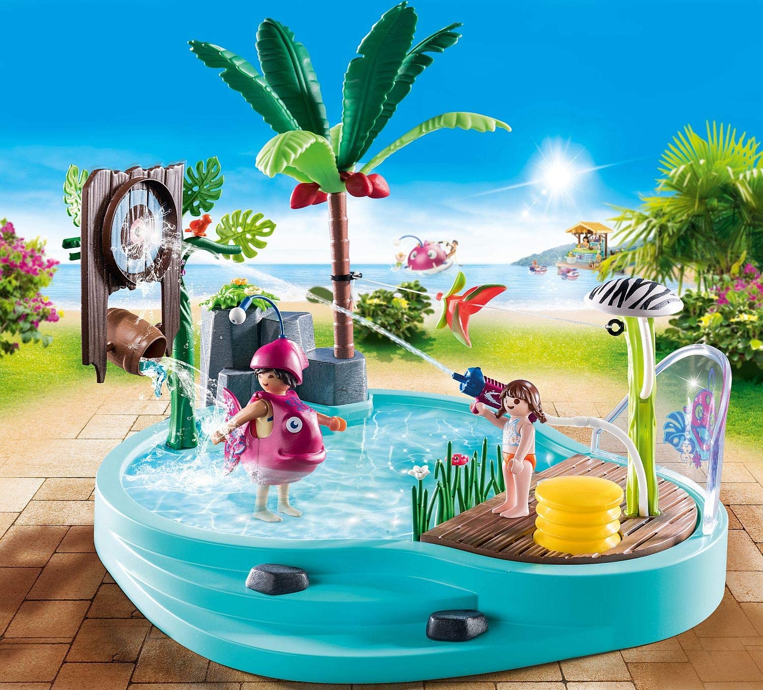 piscina con giochi d'acqua