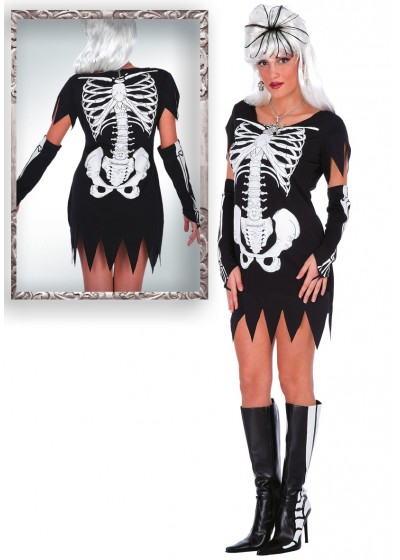 costume scheletro scheletrina