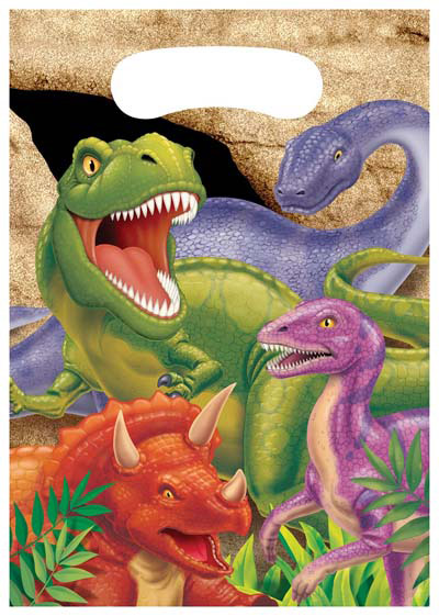 bustina party dinosauri 8pz