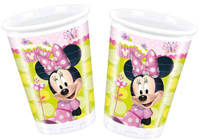 Bicchiere plastica 200 cc Minnie Bow-tique 8 pz