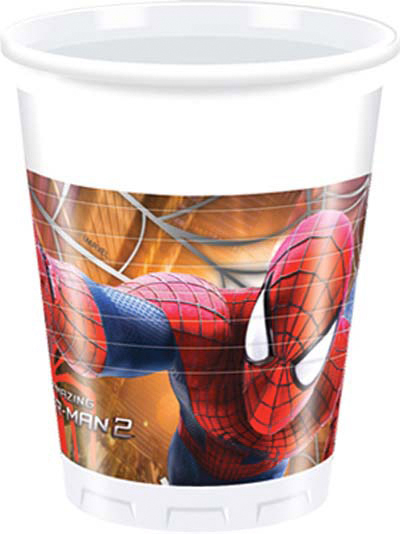 Bicchiere Plastica 200 ml The Amazing Spiderman 2 8 pz