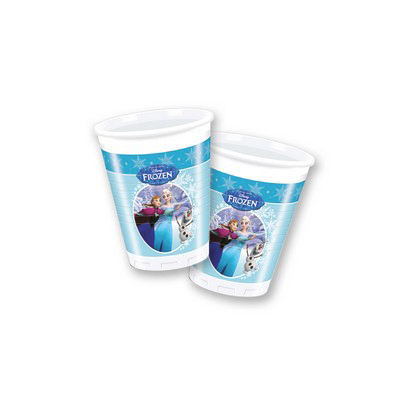 Bicchiere plastica 200 ml, Frozen Ice Skating 8 pz