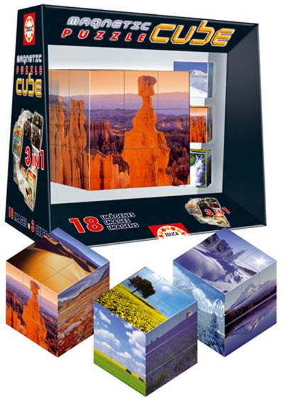 Magnetic puzzle cube panorama