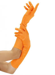 guanti arancioni fluo 40cm circa