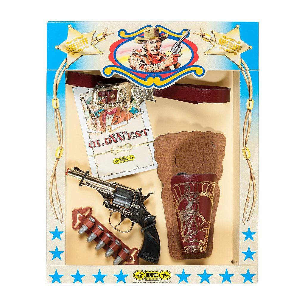 cinturone cowboy con pistola Pecos