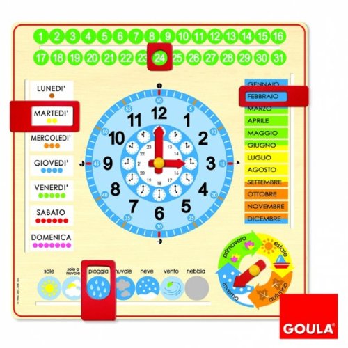 orologio calendario italiano
