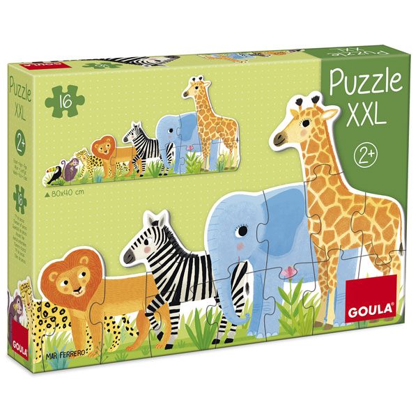 Puzzle xxl animali della giungla 16 pezzi