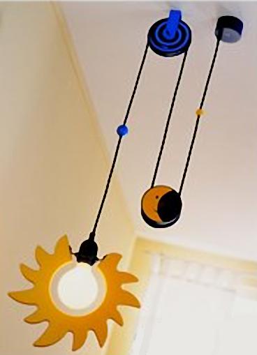 lampadario sole e luna Haba