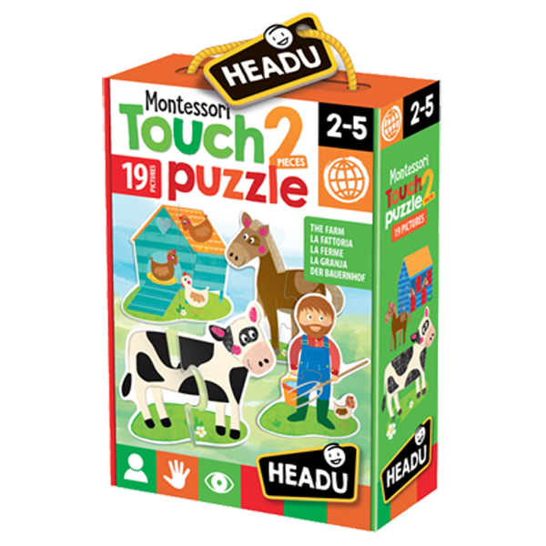 Puzzle 2 pezzi montessori La fattoria