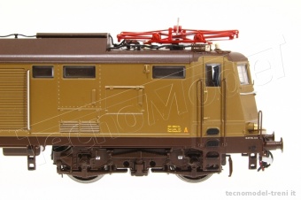 locomotiva elettrica E424 fs livrea castano isabella