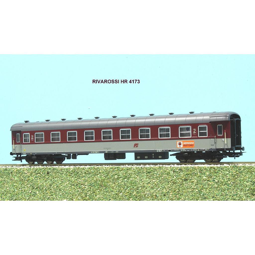Carrozza Passeggeri tipo 1959 con comparto ristoro in livrea Grigio/Beige e Rosso Fegato - FS