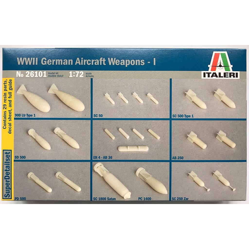 WWII german aircraft weapons  1:72