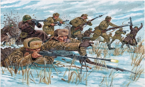 Fanteria russa uniforme invernale seconda guerra mondiale 1:72