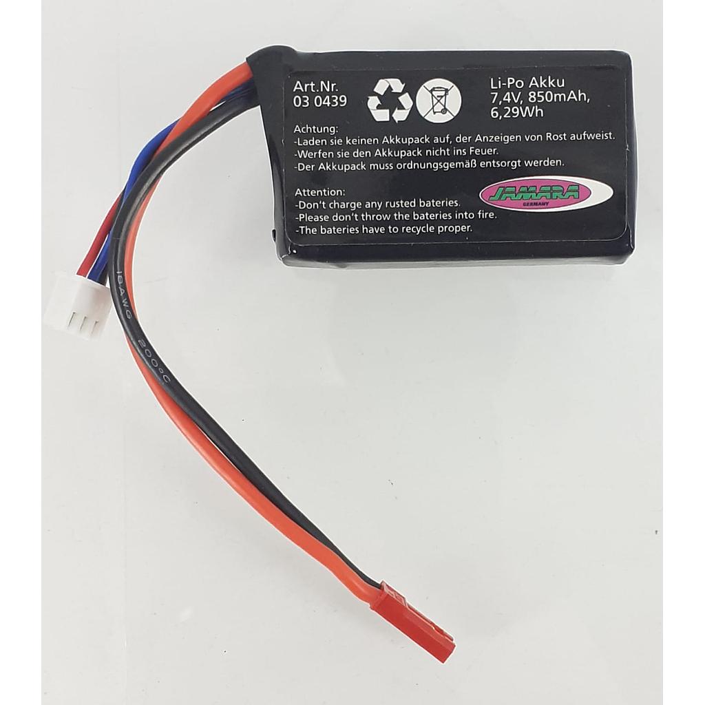 batteria lipo 7,4v 850mah 6,29Wh Jamara