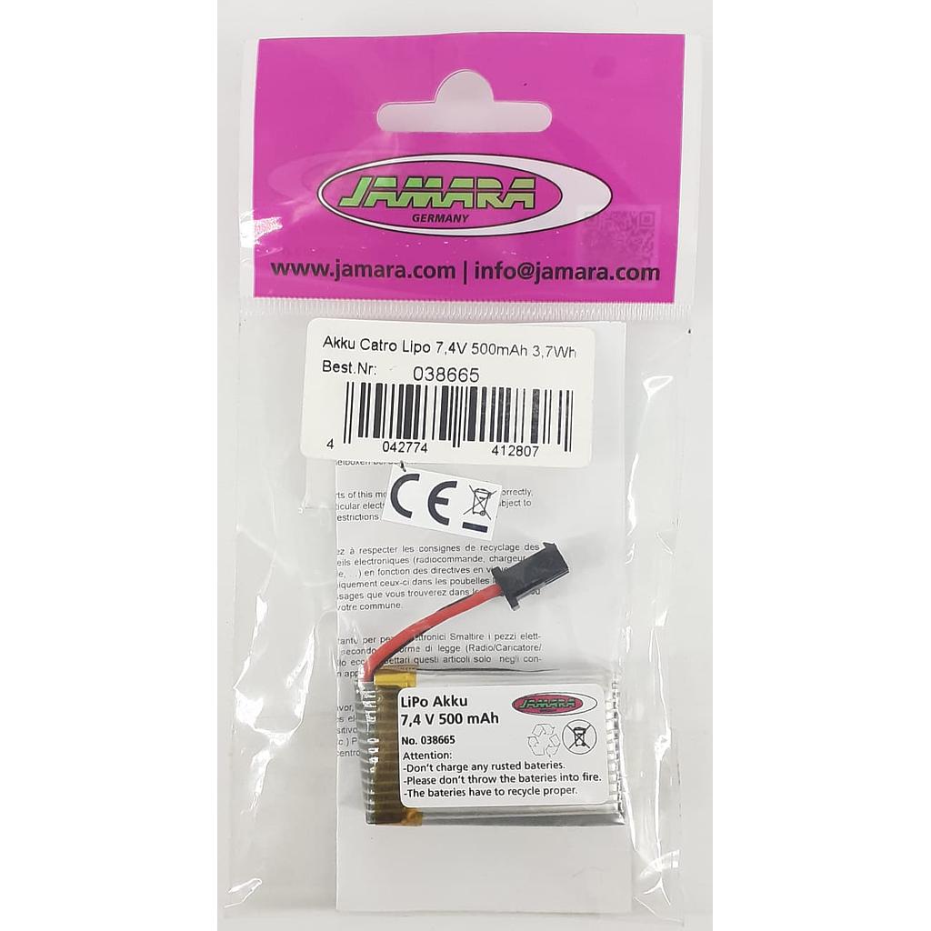 batteria lipo 7,4V 500mah 3,7Wh Jamara