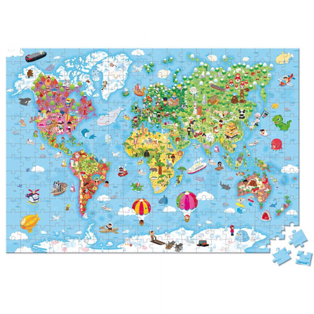 mappa del mondo puzzle gigante