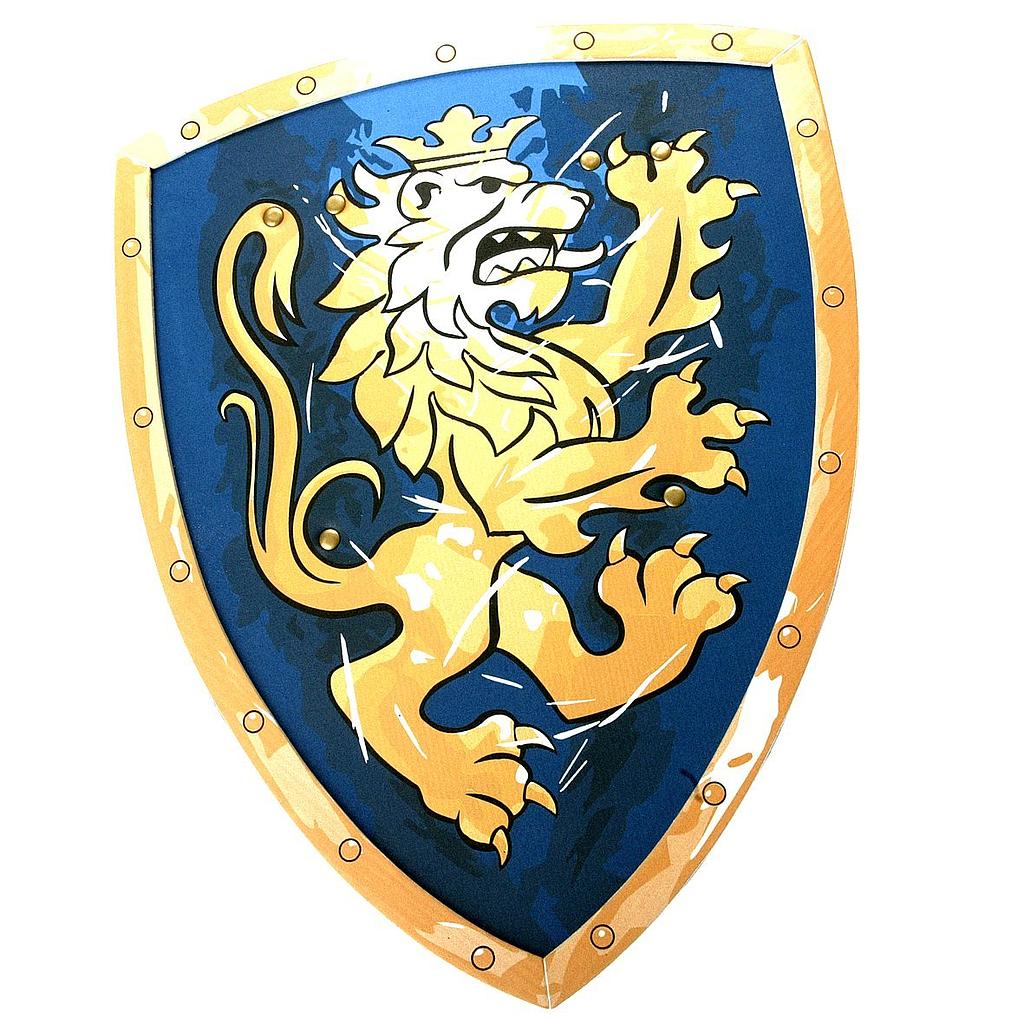 scudo cavaliere blu/oro