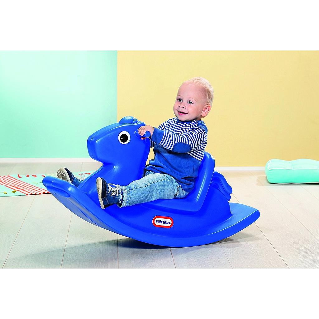 cavallo a dondolo blu