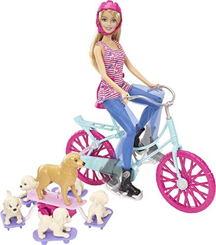 barbie pedala con i cuccioli