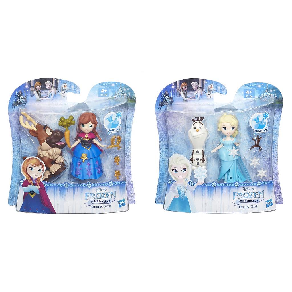 mini personaggi Frozen con accessorio