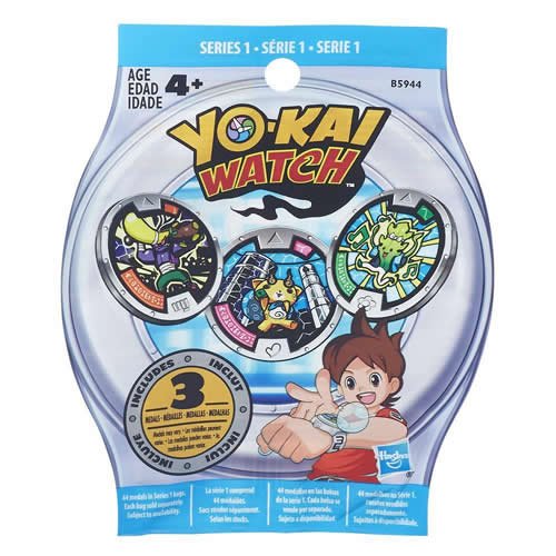 Yo-Kai watch blister 3 medaglie serie 1