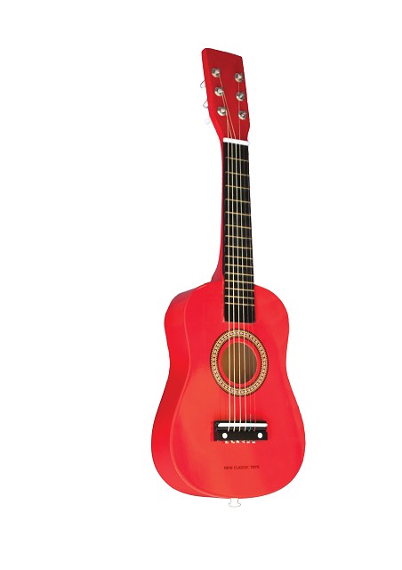 chitarra in legno rossa