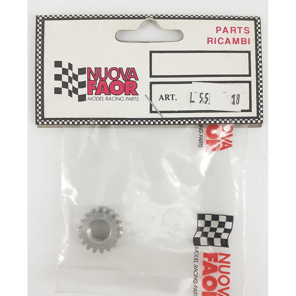 ingranaggio 18d in ergal per cambio 2 velocita
