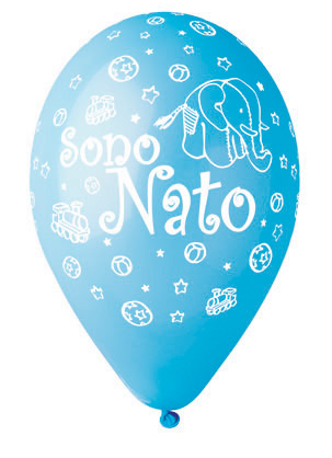 palloncini celeste sono nato 13&quot;