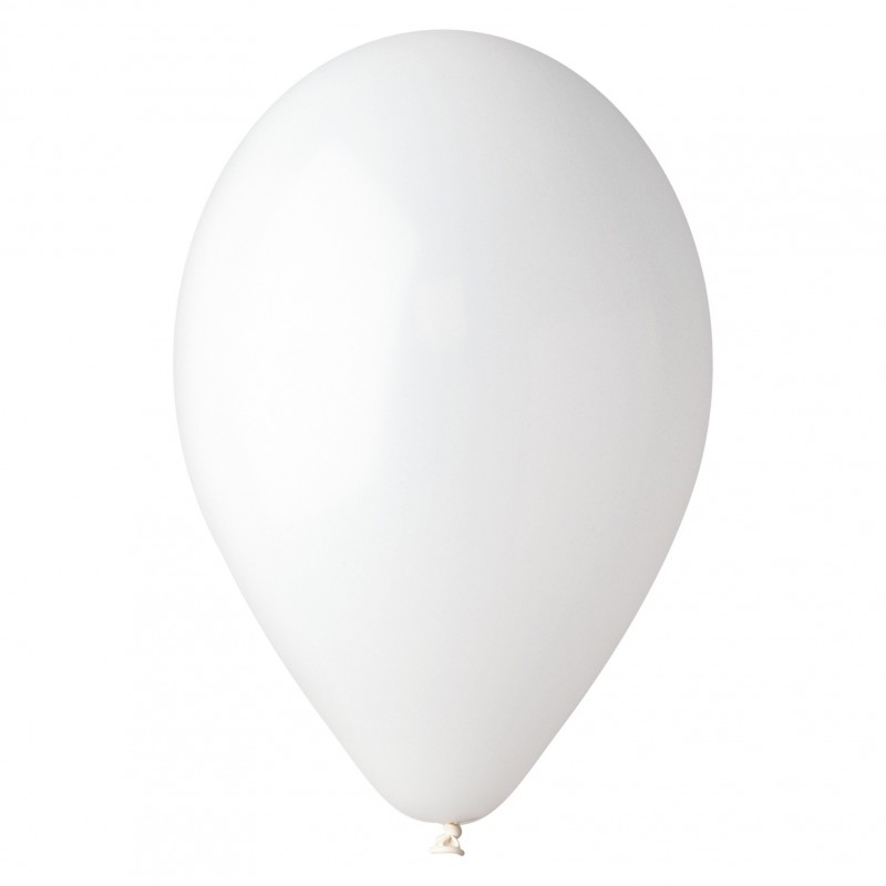 100 palloncino monocolore 5&quot; bianco