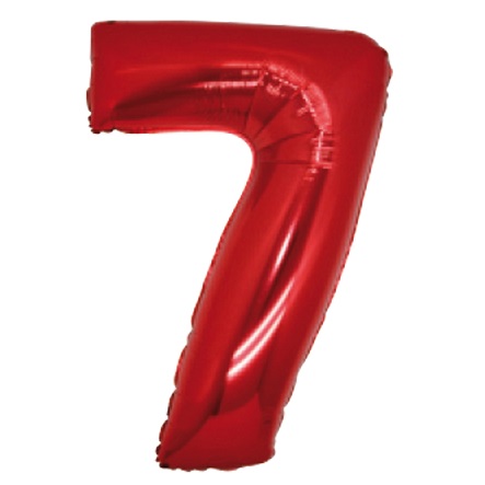 palloncino n.7 rosso 102cm mylar