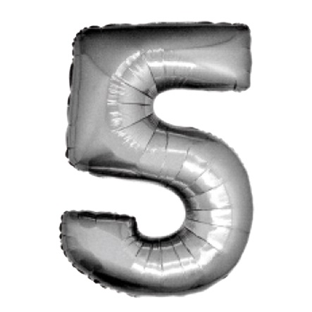 palloncino silver n.5 102cm mylar
