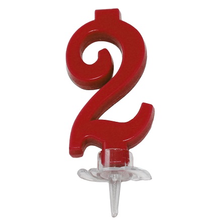 candela mini n' 2 rosso cm 7