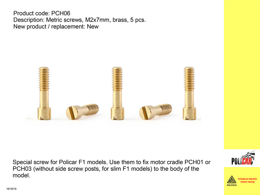 viti metriche 2x7mm testa piccola