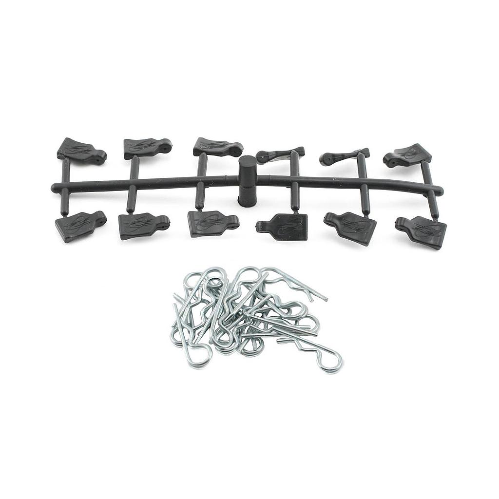 20 clip con 12 supporti gomma per carrozzeria