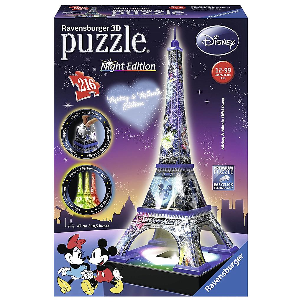 Tour Eiffel Disney night edition puzzle 3D 216 pezzi