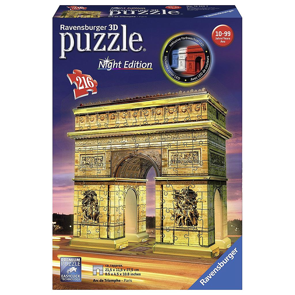 Arco di trionfo night edition puzzle 3D 216 pezzi