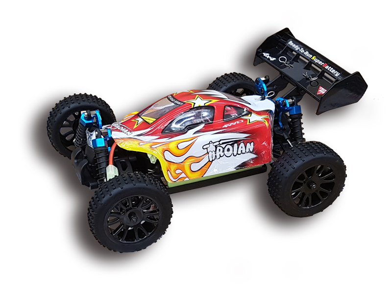 Trojan  Red buggy 1/16 auto rc