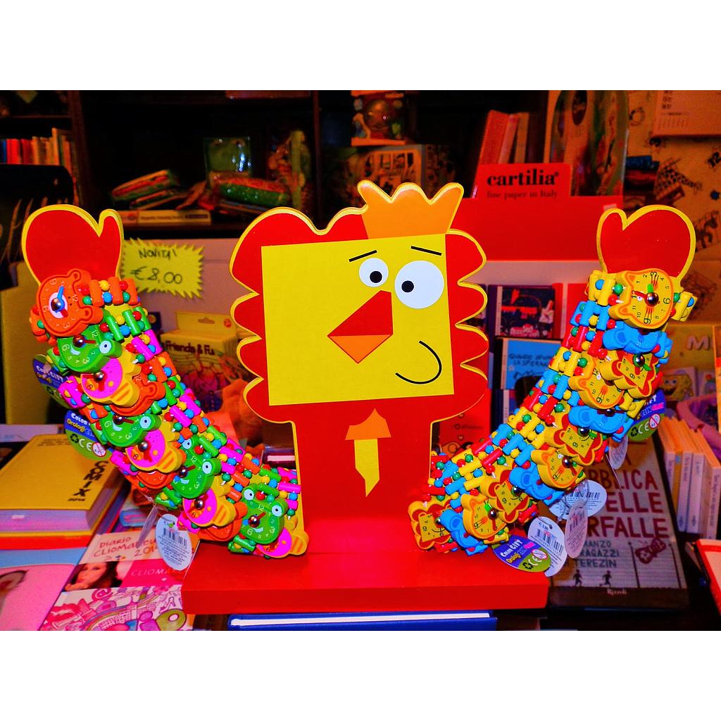 orologio legno facce animali
