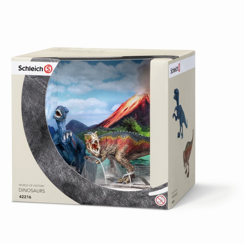 t-rex e velociraptor piccoli