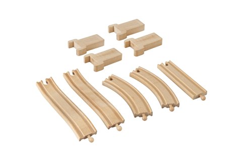 Set binari in legno per sopraelevata 9pz