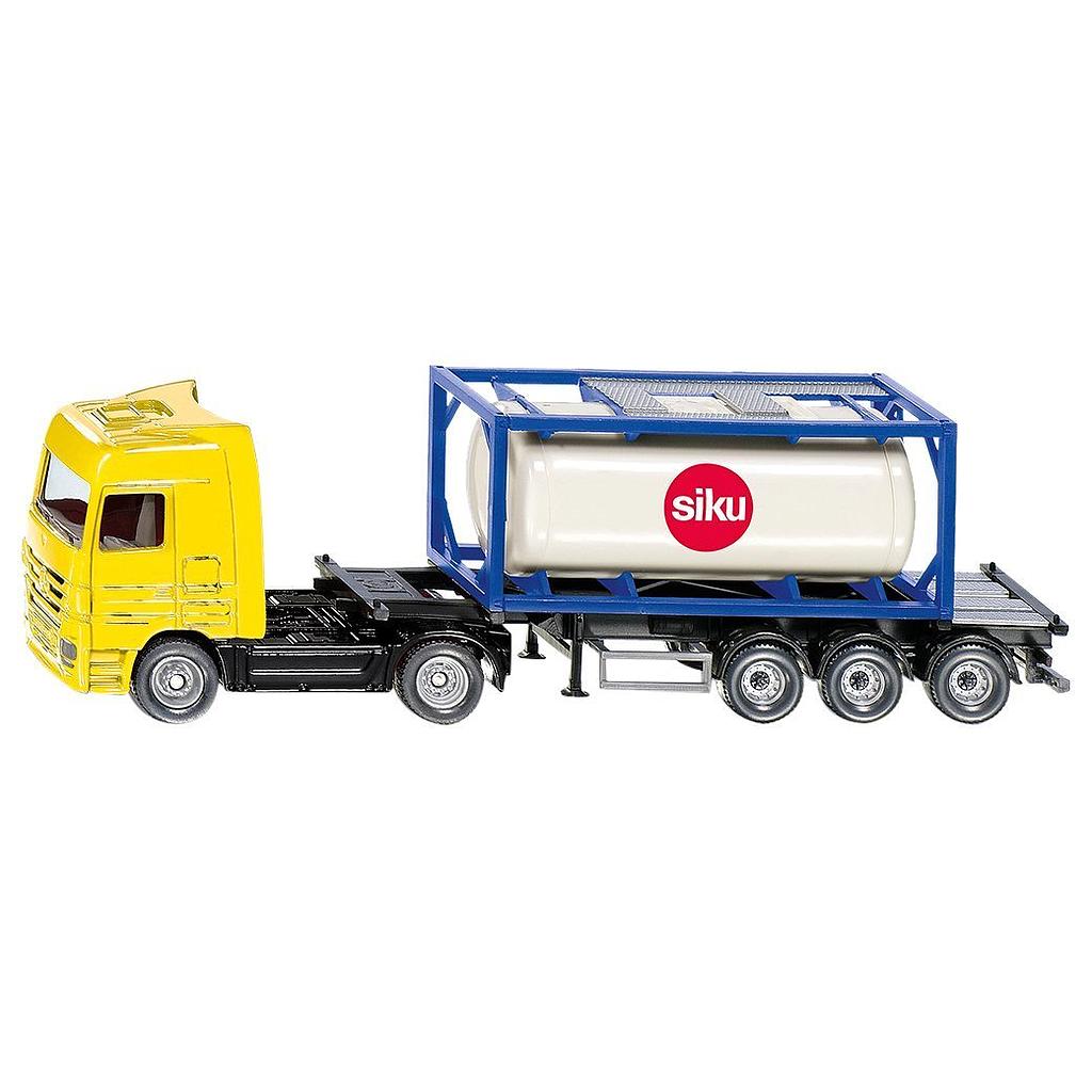 Camion con rimorchio cisterna