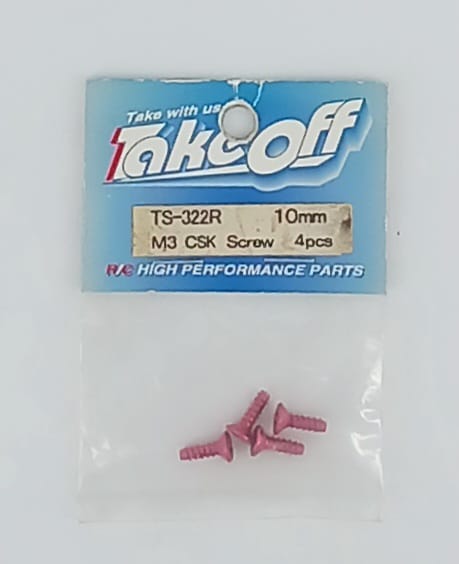 viti svasate 3x10mm alluminio anodizzate rosse